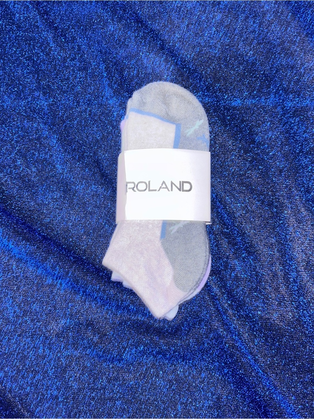 Roland Girls Low-Cut Athletic Socks – Light Gray and Pale Pink